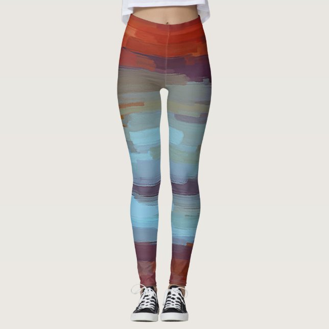 Abstrakte Farbart #20 Leggings (Vorderseite)