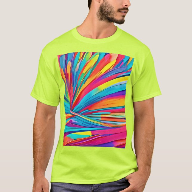 Abstrakte Farbburst T-Shirt (Vorderseite)