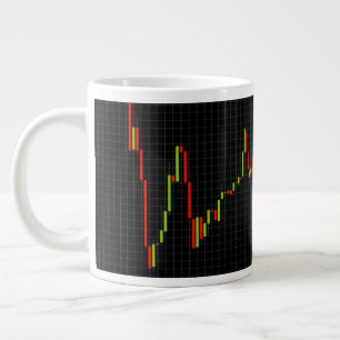 Abstrakte Farbdiagramme - Finanzielle Grafik Jumbo-Tasse