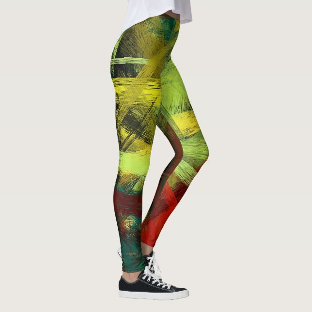 Abstrakte Farbe Art #17 Leggings (Rechts)