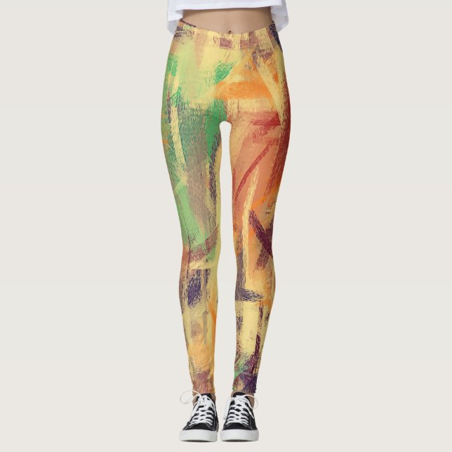 Abstrakte Farbe Art #27 Leggings (Vorderseite)