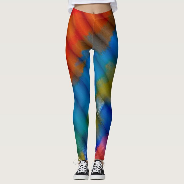 Abstrakte Farbe Art #37 Leggings (Vorderseite)