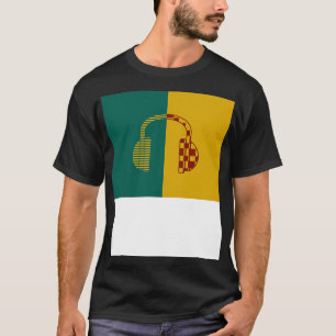 Abstrakte Farbe des Kopfhörers Vintag T-Shirt