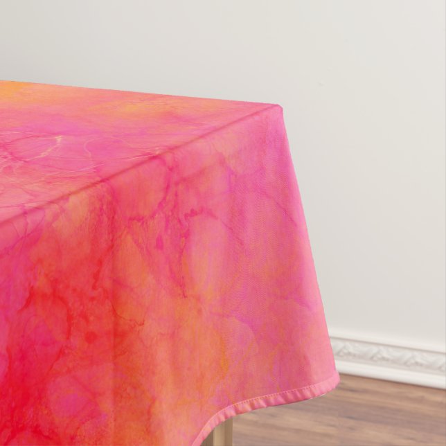 Abstrakte Farbe im Wasser Rosa Farbe Orange Tischdecke (Beispiel)