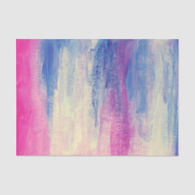 Abstrakte Farbe Rosa Blau Seidenpapier (Vorderseite)