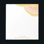 Abstrakte Farbe Rosa und Gold Personalisiert Notizblock<br><div class="desc">Abstraktes Farbpinsel und Personalisiertes goldenes Notepad</div>