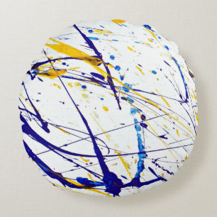 Abstrakte Farbe Rundes Kissen