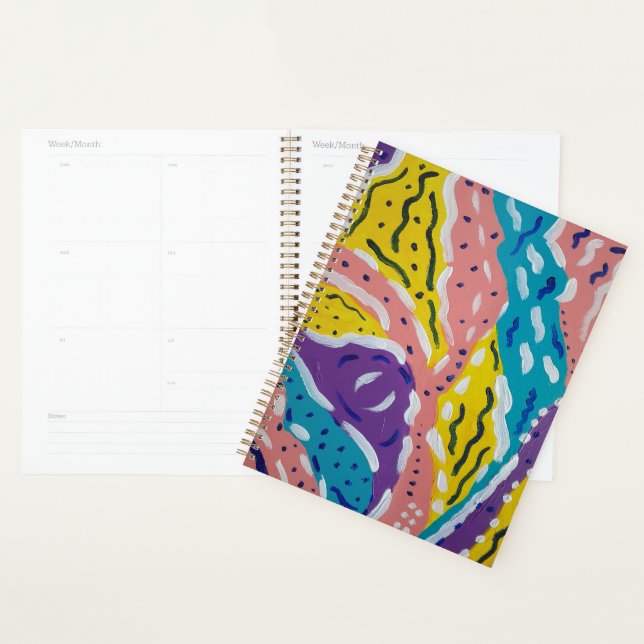 Abstrakte Farbe und Durchfluss Planer (Anzeige)