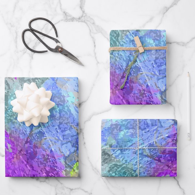 Abstrakte Farben 2 Geschenkpapier Set (Vorderseite)