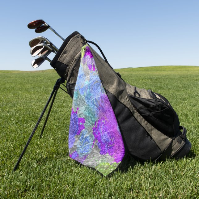 Abstrakte Farben 2 Golfhandtuch (Gras)