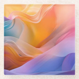 Abstrakte Farben Glasuntersetzer