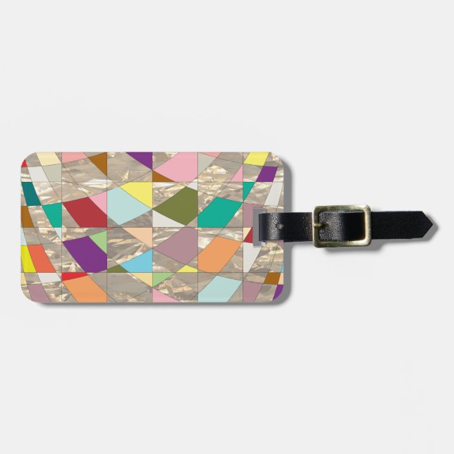 Abstrakte Farben Gold Gepäckanhänger (Vorderseite horizontal)