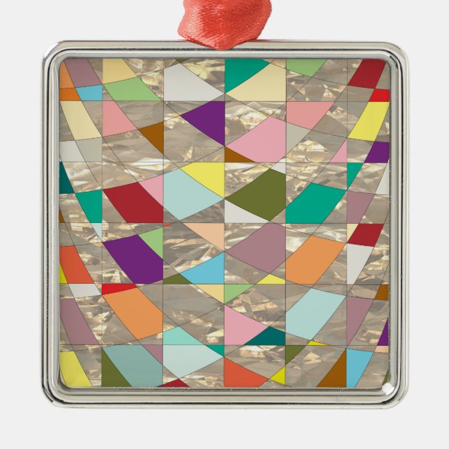 Abstrakte Farben Gold Ornament Aus Metall (Vorne)