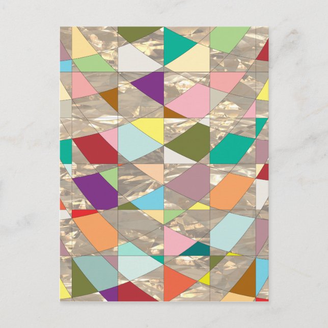 Abstrakte Farben Gold Postkarte (Vorderseite)