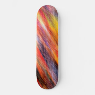 Abstrakte Farben im Sonnenuntergang Skateboard