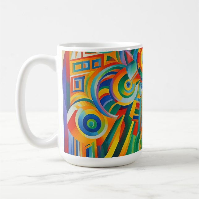 Abstrakte Farben Kaffeetasse (Links)