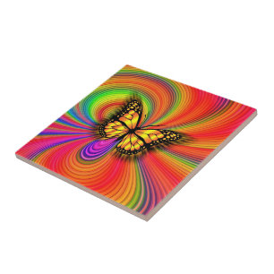 Abstrakte Farben Licht Gold Schmetterling Keramikf Fliese