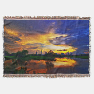 Abstrakte Farben Saigon Sunset Decke
