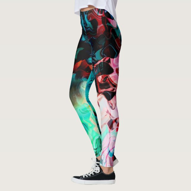 Abstrakte Farben, schön Leggings (Links)