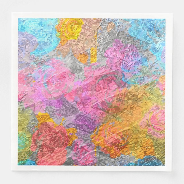 Abstrakte Farben Serviette (Vorderseite)