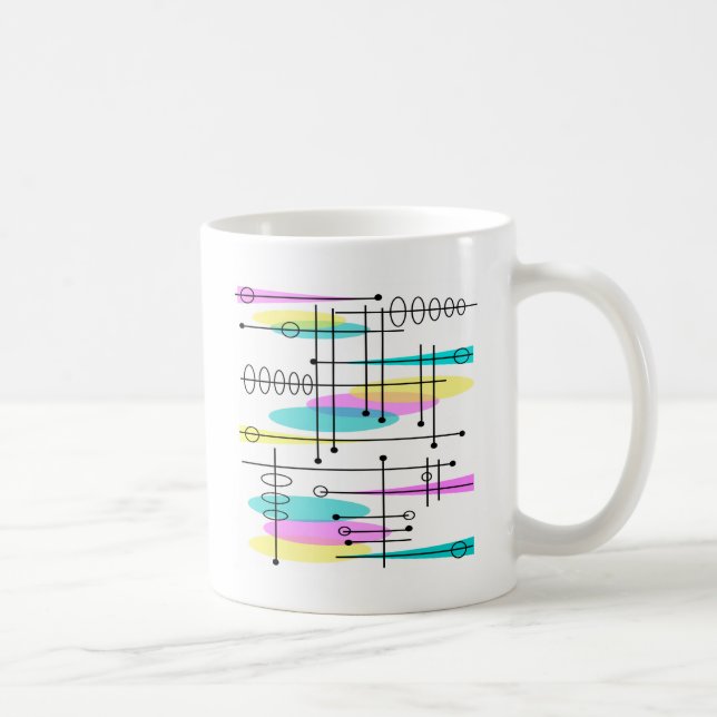 Abstrakte Farben und Design der Atomära Kaffeetasse (Rechts)