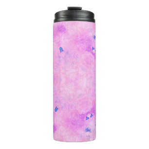 Abstrakte farbenfrohe Aquarellmalerei. Digitale Ku Thermosbecher