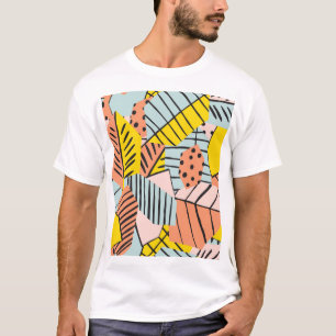 Abstrakte farbenfrohe Blätter, Naturmuster. T-Shirt