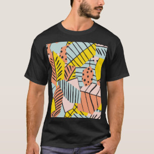 Abstrakte farbenfrohe Blätter, Naturmuster. T-Shirt