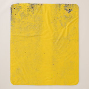 Abstrakte farbenfrohe gelbe Zementwandtextur und b Sherpadecke