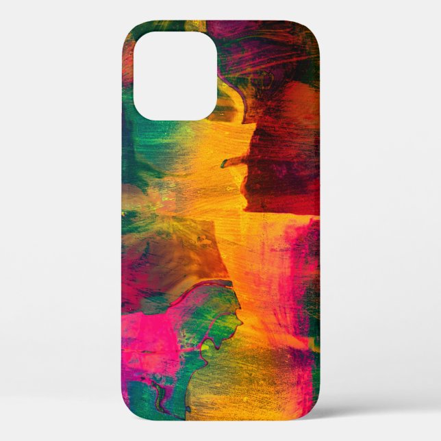 abstrakte, farbenfrohe Hintergrundkunst aus Papier Case-Mate iPhone Hülle (Rückseite)