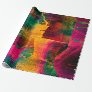 abstrakte, farbenfrohe Hintergrundkunst aus Papier Geschenkpapier