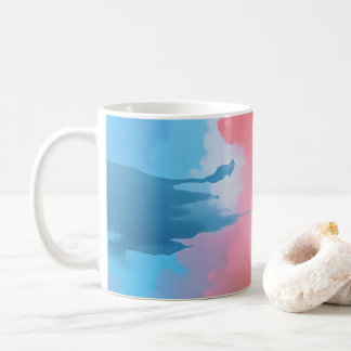 Abstrakte Farbenfrohe Kaffeetasse