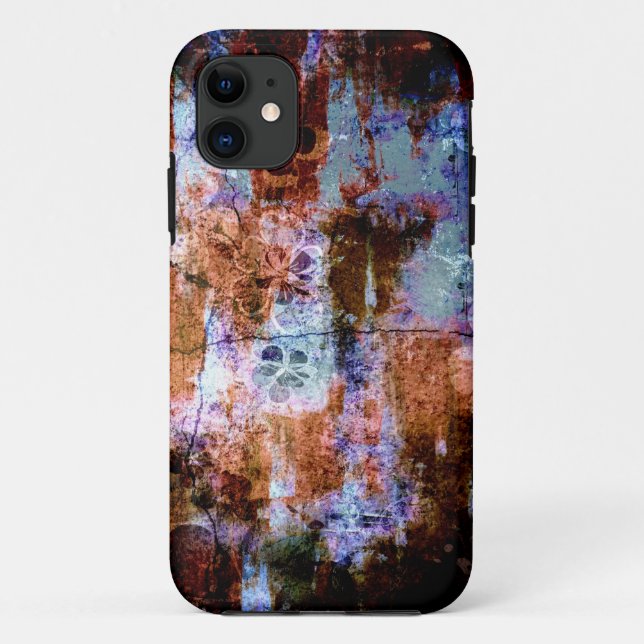 Abstrakte, farbenfrohe Kunst Blumenbeete Case-Mate iPhone Hülle (Rückseite)