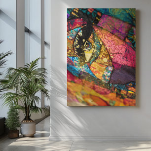 Abstrakte, farbenfrohe Kunst, die sich nur auf das Leinwanddruck