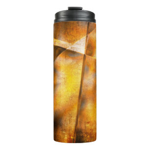 abstrakte farbenfrohe Kunst Hintergrund Thermosbecher