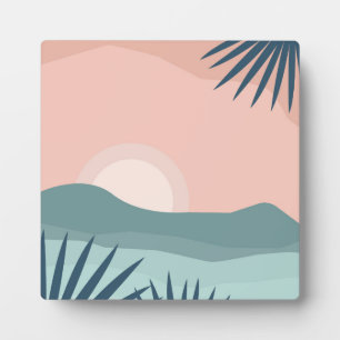 Abstrakte farbenfrohe Landschaft Fotoplatte