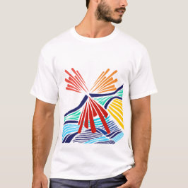 Abstrakte farbenfrohe Linien | Moderne Geom T-Shirt