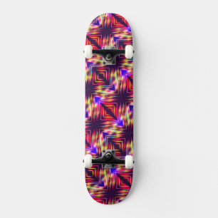 Abstrakte farbenfrohe Linien Skateboard
