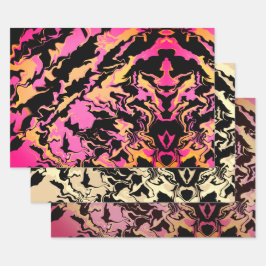 Abstrakte farbenfrohe Mischung Geschenkpapier Set