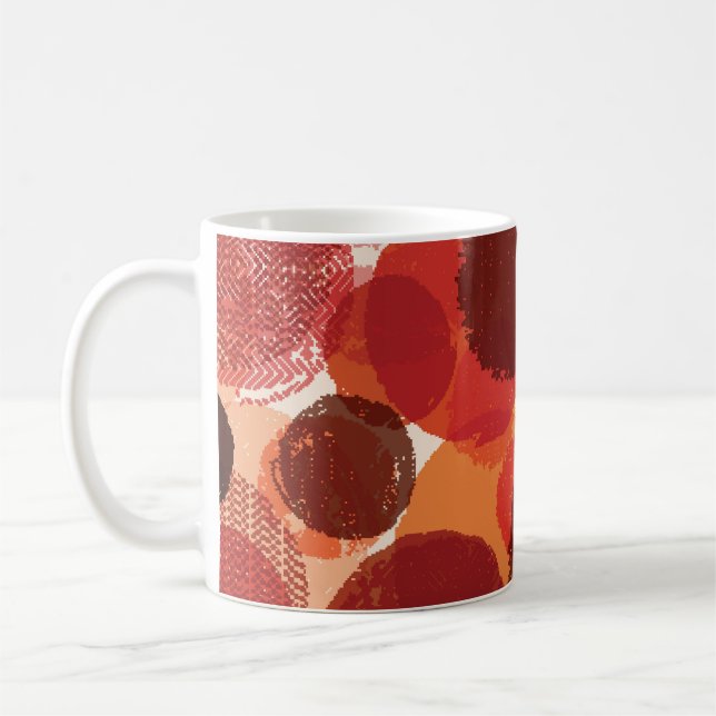Abstrakte farbenfrohe Mustersammlung Kaffeetasse (Links)