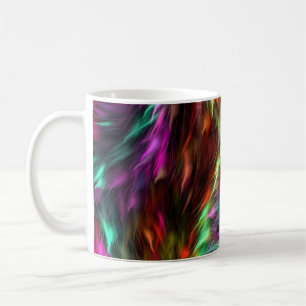 Abstrakte farbenfrohe Pelzfresser Hintergrund-2460 Kaffeetasse