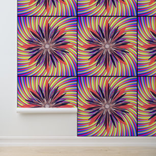 Abstrakte farbenfrohe Retro-Geometric-Mandala-Kuns Tapete