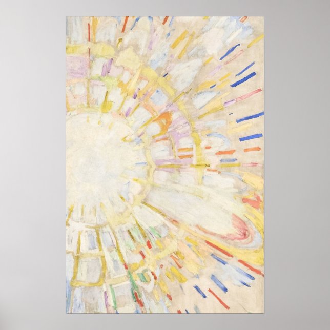 Abstrakte Farbenfrohe Sonnenschein Poster (Vorne)