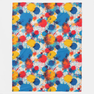 Abstrakte farbenfrohe Spritzkunst Fleecedecke