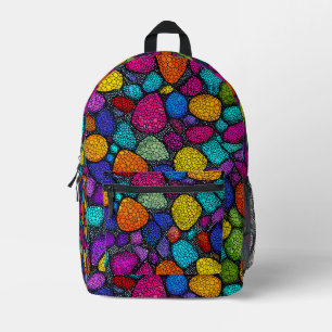 Abstrakte farbenfrohe Steine Bedruckter Rucksack