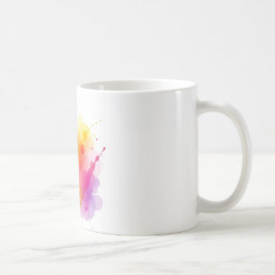 Abstrakte Farbfarbe Keramik Tasse - Künstlerisch u