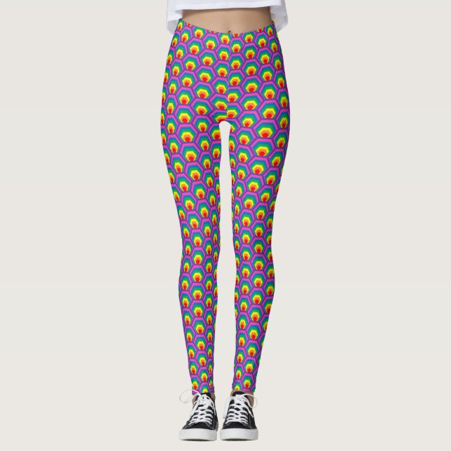 Abstrakte Farbformen Leggings (Vorderseite)