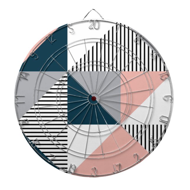 Abstrakte Farbgeometrie Dartscheibe (vorne)