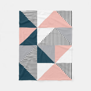 Abstrakte Farbgeometrie Fleecedecke