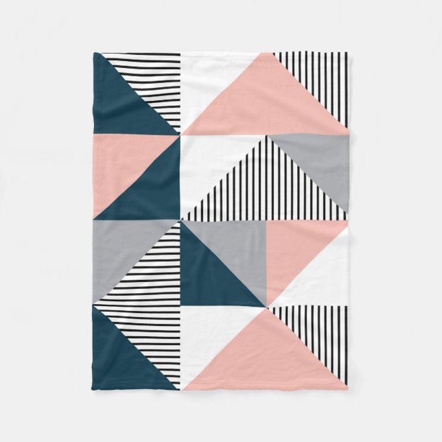 Abstrakte Farbgeometrie Fleecedecke (Vorderseite)